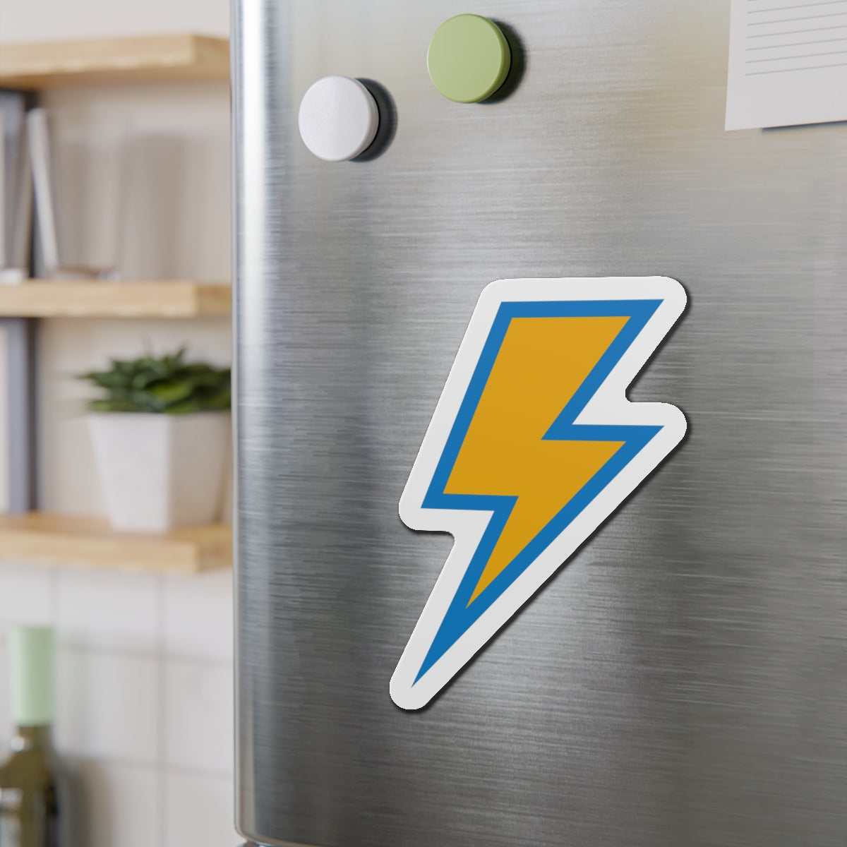 Bolt Up Die-Cut Magnet Yellow/Powder