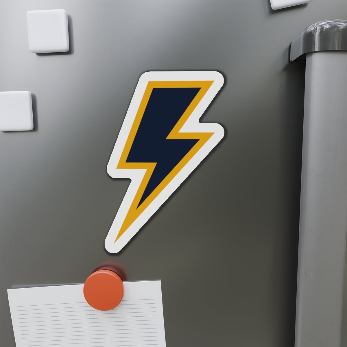 Bolt Up Die-Cut Magnet DarkBlue/Yellow