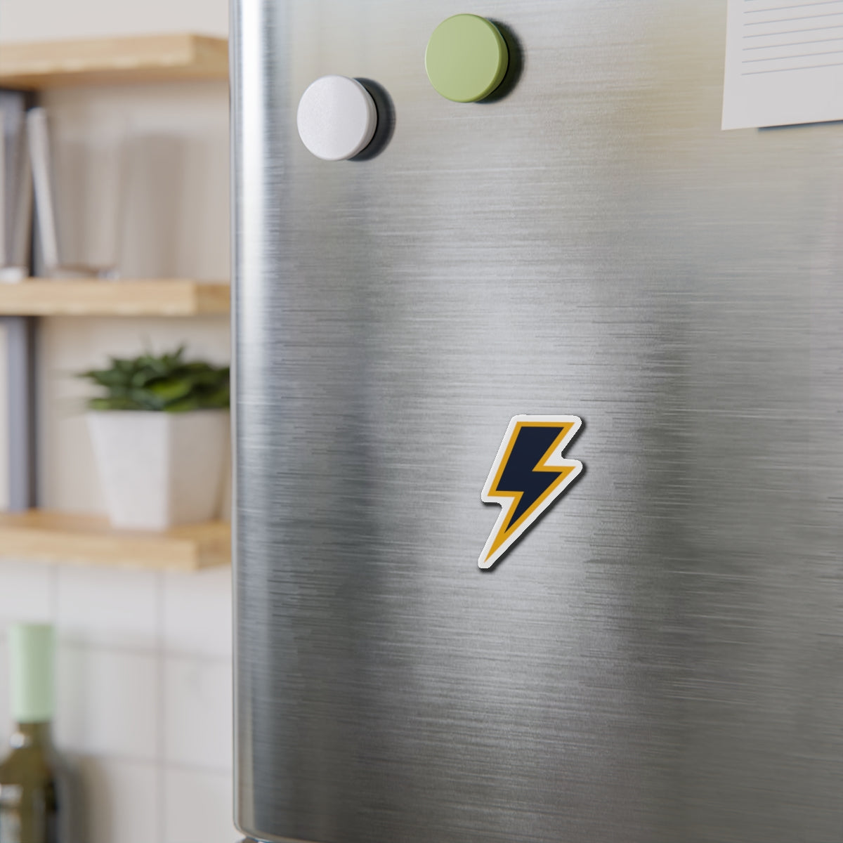 Bolt Up Die-Cut Magnet DarkBlue/Yellow
